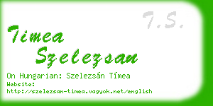 timea szelezsan business card